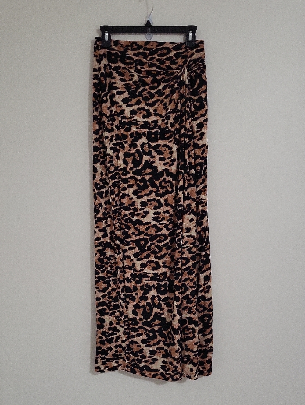 IMAN Leopard-Print Maxi Skirt in Black, Tan, & Brown Tones